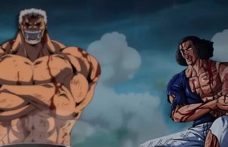 One Piece Chapter 1083 5 to 1! Garp's whole body is burned and he collapses on the ground