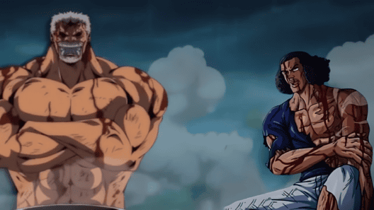 One Piece Chapter 1083 5 to 1! Garp's whole body is burned and he collapses on the ground