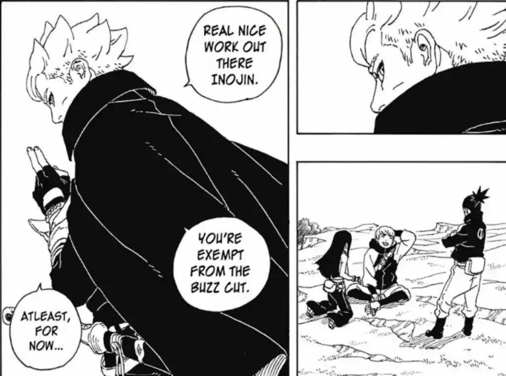 Is Sarada Uchiha going blind in Boruto Two Blue Vortex Chapter 34?